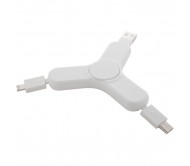 Dorip spinner USB töltőkábel, fehér 