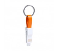 Hedul USB töltős kulcstartó, narancssárga