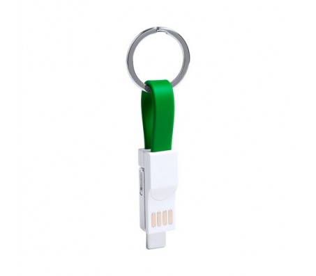 Hedul USB töltős kulcstartó, zöld
