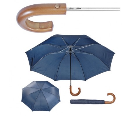 Stansed összecsukható fanyelű esernyő, kék